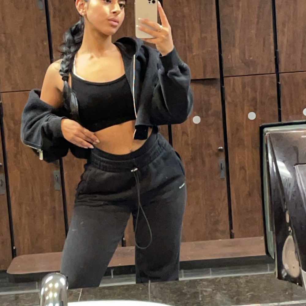 Black matching sweat set